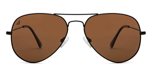 Black Aviator Full Rim Unisex Sunglasses by Vincent Chase Polarized-208873