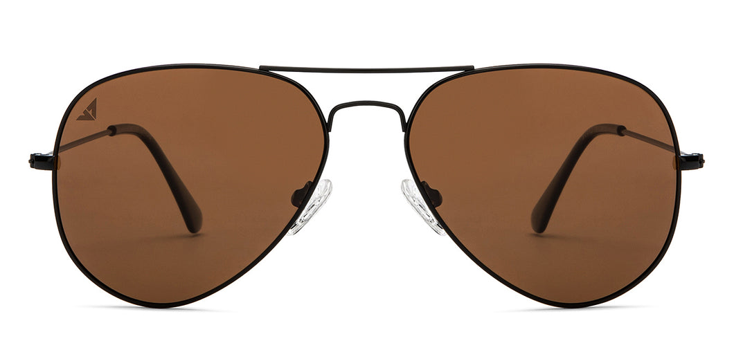 Black Aviator Full Rim Unisex Sunglasses by Vincent Chase Polarized-208873