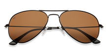Load image into Gallery viewer, Black Aviator Full Rim Unisex Sunglasses by Vincent Chase Polarized-208873