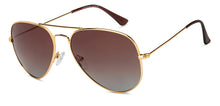 Load image into Gallery viewer, Gold Aviator Full Rim Unisex Sunglasses by Vincent Chase Polarized-208874