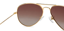Load image into Gallery viewer, Gold Aviator Full Rim Unisex Sunglasses by Vincent Chase Polarized-208874