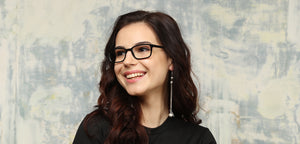 Black Rectangle Full Rim Unisex Eyeglasses by Vincent Chase VC-121430
