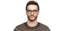 Load image into Gallery viewer, Black Rectangle Full Rim Unisex Eyeglasses by Vincent Chase VC-121430
