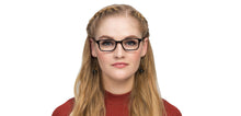 Load image into Gallery viewer, Black Rectangle Full Rim Unisex Eyeglasses by Vincent Chase VC-121430
