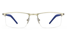 Load image into Gallery viewer, Silver Rectangle Half Rim Unisex Eyeglasses by Vincent Chase Online-114421
