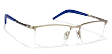 Load image into Gallery viewer, Silver Rectangle Half Rim Unisex Eyeglasses by Vincent Chase Online-114421