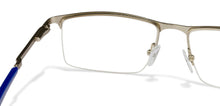Load image into Gallery viewer, Silver Rectangle Half Rim Unisex Eyeglasses by Vincent Chase Online-114421