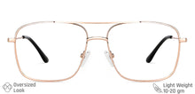 Load image into Gallery viewer, Rose Gold Square Full Rim Unisex Eyeglasses by Vincent Chase VC-134824