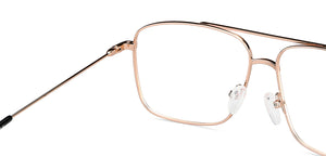 Rose Gold Square Full Rim Unisex Eyeglasses by Vincent Chase VC-134824