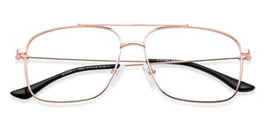 Rose Gold Square Full Rim Unisex Eyeglasses by Vincent Chase VC-134824