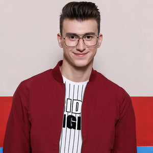 Gunmetal Square Full Rim Unisex Eyeglasses by Vincent Chase-134825