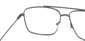 Gunmetal Square Full Rim Unisex Eyeglasses by Vincent Chase-134825