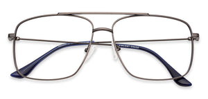 Gunmetal Square Full Rim Unisex Eyeglasses by Vincent Chase-134825
