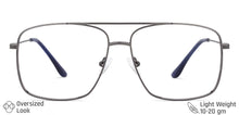 Load image into Gallery viewer, Gunmetal Square Full Rim Unisex Eyeglasses by Vincent Chase-134825