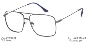 Gunmetal Square Full Rim Unisex Eyeglasses by Vincent Chase-134825