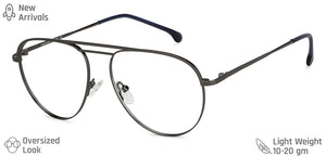 Gunmetal Aviator Full Rim Unisex Eyeglasses by Vincent Chase Essentials-134836