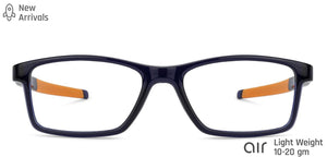 Blue Rectangle Full Rim Unisex Eyeglasses by Lenskart Air Computer Glasses-138130