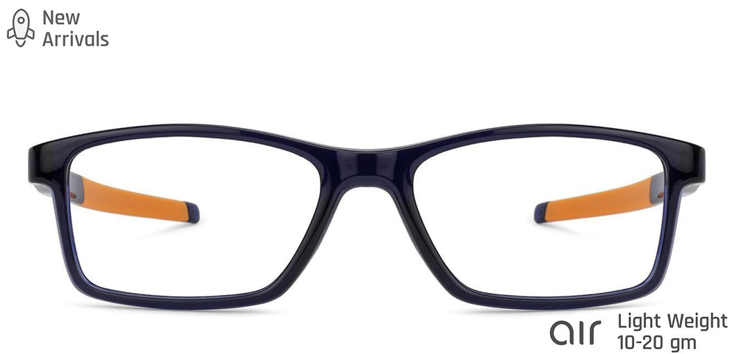 Blue Rectangle Full Rim Unisex Eyeglasses by Lenskart Air Computer Glasses-138130