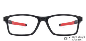 Black Rectangle Full Rim Unisex Eyeglasses by Lenskart Air Online-135163