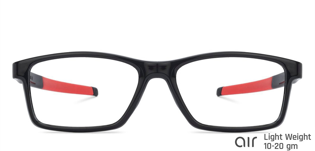 Black Rectangle Full Rim Unisex Eyeglasses by Lenskart Air Online-135163