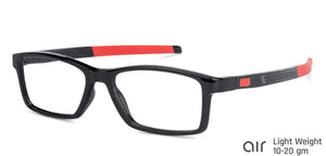 Black Rectangle Full Rim Unisex Eyeglasses by Lenskart Air Online-135163