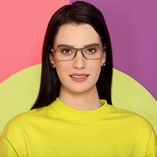 Load image into Gallery viewer, Transparent Rectangle Full Rim Unisex Eyeglasses by Lenskart Air Online-135164
