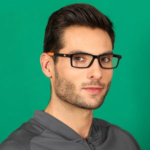 Blue Rectangle Full Rim Unisex Eyeglasses by Lenskart Air Computer Glasses-138130