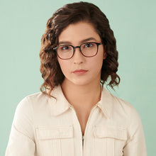 Load image into Gallery viewer, Black Rectangle Full Rim Unisex Eyeglasses by Lenskart Air LA-135176