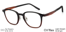 Load image into Gallery viewer, Black Rectangle Full Rim Unisex Eyeglasses by Lenskart Air LA-135176