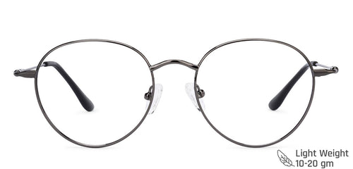 Gunmetal Round Full Rim Unisex Eyeglasses by Vincent Chase VC-134828