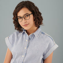 Load image into Gallery viewer, Blue Round Full Rim Unisex Eyeglasses by Lenskart Air-135185