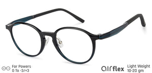 Blue Round Full Rim Unisex Eyeglasses by Lenskart Air-135185