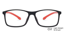 Load image into Gallery viewer, Black Rectangle Full Rim Unisex Eyeglasses by Lenskart Air Online-135169