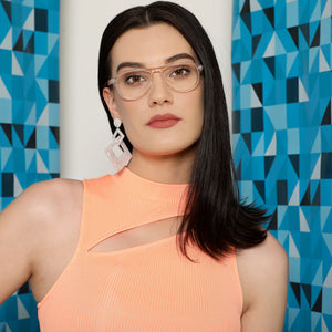 Transparent Aviator Full Rim Women Eyeglasses by Vincent Chase VC-134460