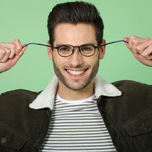 Load image into Gallery viewer, Blue Round Full Rim Unisex Eyeglasses by Lenskart Air LA-134590