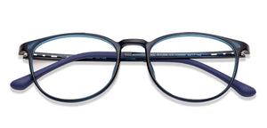 Blue Round Full Rim Unisex Eyeglasses by Lenskart Air LA-134590