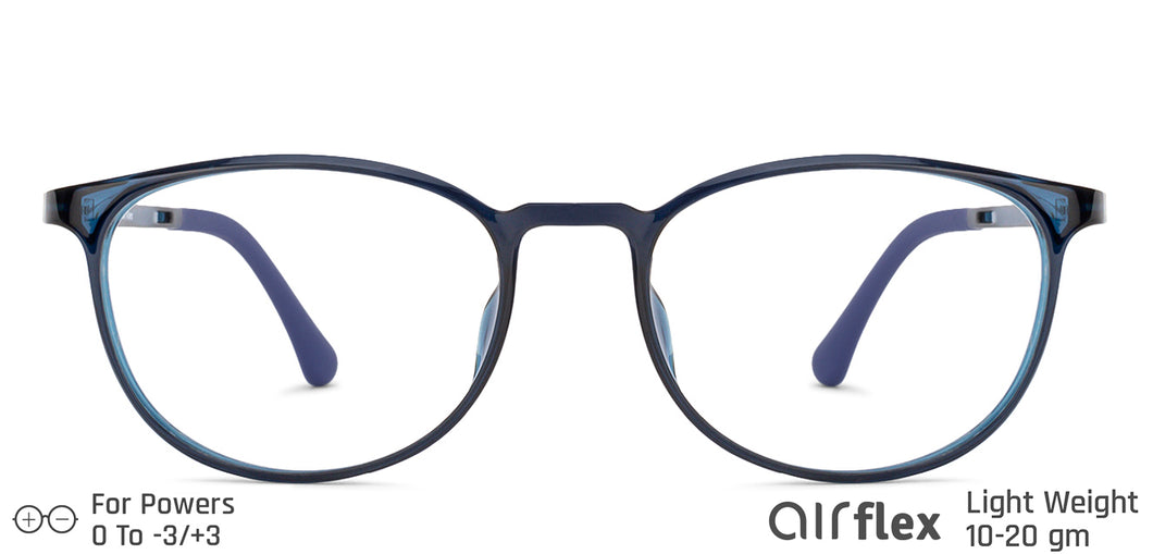 Blue Round Full Rim Unisex Eyeglasses by Lenskart Air LA-134590
