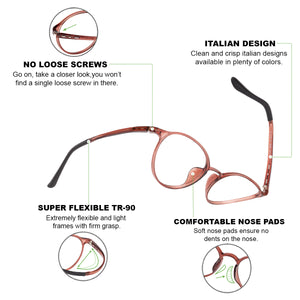 Brown Round Full Rim Unisex Eyeglasses by Lenskart Air LA-134593