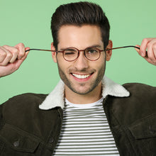 Load image into Gallery viewer, Brown Round Full Rim Unisex Eyeglasses by Lenskart Air LA-134593