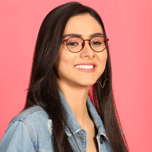Load image into Gallery viewer, Brown Round Full Rim Unisex Eyeglasses by Lenskart Air LA-134593