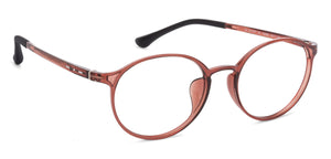 Brown Round Full Rim Unisex Eyeglasses by Lenskart Air LA-134593