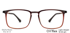 Brown Square Full Rim Unisex Eyeglasses by Lenskart Air Computer Glasses-138207
