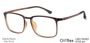 Brown Square Full Rim Unisex Eyeglasses by Lenskart Air Computer Glasses-138207