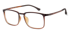 Brown Square Full Rim Unisex Eyeglasses by Lenskart Air Computer Glasses-138207