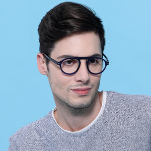 Blue Round Full Rim Unisex Eyeglasses by Vincent Chase Online-134463
