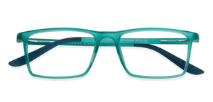 Green Rectangle Full Rim Kid Eyeglasses by Vincent Chase Kids-134689