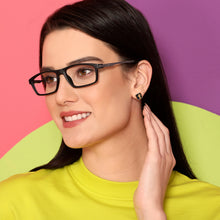 Load image into Gallery viewer, Black Rectangle Full Rim Unisex Eyeglasses by Lenskart Air LA-134705