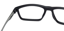 Load image into Gallery viewer, Black Rectangle Full Rim Unisex Eyeglasses by Lenskart Air LA-134705