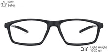 Load image into Gallery viewer, Black Rectangle Full Rim Unisex Eyeglasses by Lenskart Air LA-134705