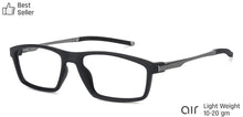 Load image into Gallery viewer, Black Rectangle Full Rim Unisex Eyeglasses by Lenskart Air LA-134705
